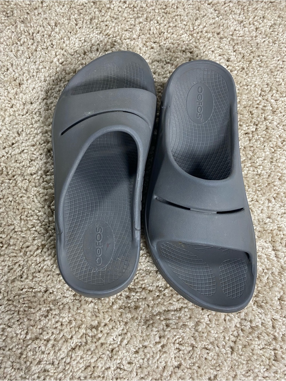 Oofos OOahh Slide Sandals Slate Gray Women’s 8